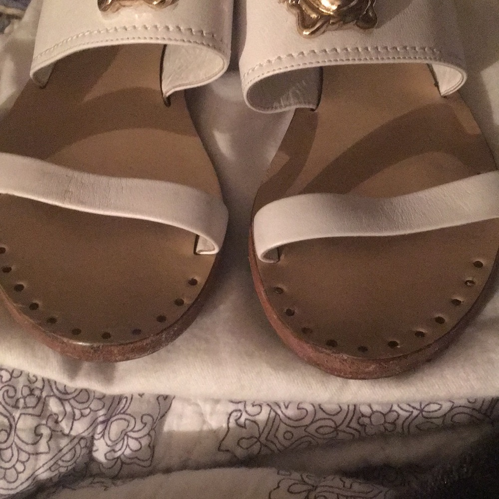 Versace White and Gold Sandals - Picture 3 of 6